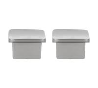 Amig - Pack de 2 Pomos para muebles - Diámetro 32 mm - Color Níquel Cepillado - Fabricado en Zamak - Para cajones y armarios de cocina y baño con estilo moderno decorativo y uso - Mod. 819
