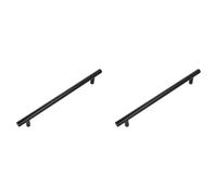 Amig - Pack de 2 Tiradores para muebles - 96 Mm - Negro Mate - Fabricado en Acero - Para cajones y armarios - Mod. 837