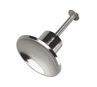 Amig - Pack de 2 Tiradores Plateados para Muebles Mod.30 de Zamak con Acabado Cromado Brillo - Pomos Ideales para Colocar en Cajones y Puertas de Todo Tipo de Muebles y Armarios - Medida: Ø25 mm