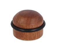 Amig - Pack de 2 Topes Adhesivos para Puertas - Diámetro 35 x 29 mm - Modelo 412 - Acabado en Madera de Sapelli - Fijación en el Suelo - Incluye Tirafondos + Tacos para su Instalación