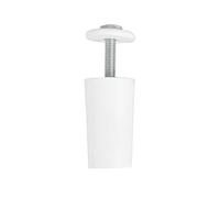 Amig - Tope para Persianas Enrrollables de Plástico Blanco | Amortiguador con Tornillo M5 Antióxido y Arandela Exterior | Resistente a la Intemperie | Longitud: 40 mm