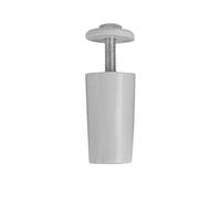 Amig - Pack de 2 Topes para Persianas Enrrollables de Plástico Gris - Amortiguador con Tornillo M5 Antióxido y Arandela Exterior - Resistente a la Intemperie - Longitud: 40 mm