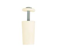 Amig - Pack de 2 Topes para Persianas Enrrollables de Plástico Marfil, Amortiguador con Tornillo M5 Antióxido y Arandela Exterior, Resistente a la Intemperie, Longitud: 40 mm