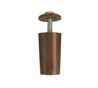 Amig - Tope para Persianas Enrrollables de Plástico Marrón | Amortiguador con Tornillo M5 Antióxido y Arandela Exterior | Resistente a la Intemperie | Longitud: 40 mm