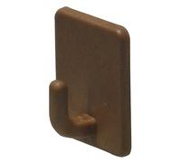 Amig - Pack de 20 Colgadores Adhesivos Multiusos - Fácil de usar, Sin Taladros - No Dañan la Pared - Para Superficies Lisas - Plástico Resistente - Marrón - 48 x 37 x 21 MM