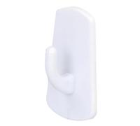 Amig - Pack de 20 Colgadores Adhesivos Multiusos - Fácil de usar, Sin Taladros - No Dañan la Pared - Para Superficies Lisas - Plástico Resistente - Blanco - 52 x 28 x 21 MM