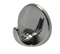 Amig - Pack de 20 Colgadores Adhesivos Multiusos - Fácil de usar, Sin Taladros - No Dañan la Pared - Para Superficies Lisas - Plástico Resistente - Cromado - Ø40 x 21 MM