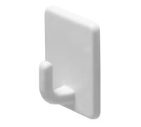 Amig - Pack de 20 Colgadores Adhesivos Multiusos - Fácil de usar, Sin Taladros - No Dañan la Pared - Para Superficies Lisas - Plástico Resistente - Blanco - 48 x 37 x 21 MM