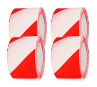 Amig - Pack de 4 Cintas de Balizaje | Polietileno de Baja Densidad LDPE | 4 Cintas de 200m de Longitud x 70mm de ancho | Set de Cintas de Señalización para Delimitar Zonas de Seguridad | Rojo y Blanco