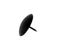 Amig - Pack de 4 Clavos Decorativos para Forja - Ø 40 mm - Forma Redonda - Ideal para Decoración en Armarios, Mesas o Puertas de Estilo Rústico - Acero Negro