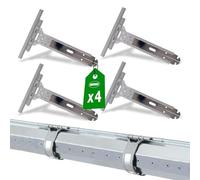 Amig - Pack de 4 Flejes de Persiana Enrollable - Acero Inox y Poliamida Gris - 150 mm - Soporte tirante resistente a la Corrosión - Aumenta Estabilidad y Durabilidad de Persianas - Fácil de instalar
