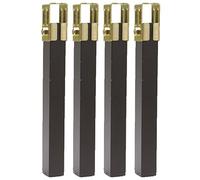 Amig - Pack de 4 Patas Cuadradas para Somier - Mod. 14-270 x 30 x 30 mm - Sin Ruedas - Alta Resistencia - Patas Fijas para Bases de Cama - Acero Negro
