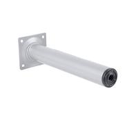 Amig - Pack de 4 Patas Redondas para Mueble - 30X300 mm - Acero - para Mesas de Centro, Noche, Cómodas... - Tapón Antirayaduras - Resistentes - Blanco - Tornillería incluída