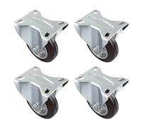 Amig - Pack de 4 Ruedas Fijas | Ø 125 mm | Ruedas Para Mover Muebles o Electrodomésticos | Peso Máximo 120 Kg | Para Mover Muebles Pesados | Rodamientos de Rodillos | Núcleo Metálico | Goma Negra