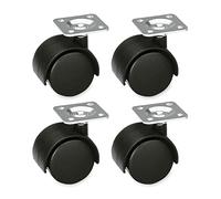 Amig - Pack de 4 ruedas para muebles mod. 1500 -Con pletina de acero - Medida: Ø 50 mm - Carga máxima por rueda: 50 kg -Fabricadas con nylon - Color negro - Sin freno
