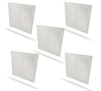 Amig - Pack de 5 Rejillas Cuadradas de Aluminio con Mosquitera | Rejillas de Ventilación para Salida de Aire | Ideal para Techo de Cocina y Baño | Medidas 300 X 300 MM | Color Blanco