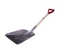 Amig - Pala Jardin Cuadrada - Pala con Hoja de Aluminio y Mango de Madera para Cavar y Remover Tierra - Herramientas para huerto y Jardineria en acabado Plata- Medidas: 110cm.