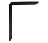 Amig - Palomilla para estanterías de pared - Escuadra metálica para baldas - Ángulo para estantes - Soporte estantería - Aluminio - Color Negro - Medida: 350x200 mm - Peso máx. recomendado: 45 Kg
