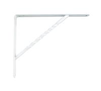Amig - Palomilla para estanterías de pared - Escuadra metálica para baldas - Ángulo para estantes - Soporte estantería - Acero - Color Blanco - Medida: 200x150 mm - Peso máx. recomendado: 225 Kg