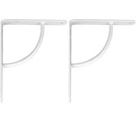 Amig - Palomilla para estanterías de pared - Escuadra metálica para baldas - Ángulo para estantes - Soporte estantería - Acero - Color Blanco - Medida: 250x200 mm - Peso máx. recomendado: 90 Kg