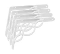 Amig - Palomilla para estanterías de pared - Escuadra metálica para baldas - Ángulo para estantes - Soporte estantería - Acero - Color Blanco - Medida: 200x150 mm - Peso máx. recomendado: 180 Kg