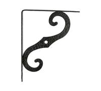 Amig - Palomilla para estanterías de Pared | Escuadra metálica para baldas | Ángulo para estantes | Soporte estantería | Acero | Color Negro | Medida: 250x190 mm | Peso máx. Recomendado: 100 Kg