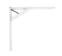 Amig - Palomilla para estanterías de pared - Escuadra metálica para baldas - Ángulo para estantes - Soporte estantería - Acero - Color Gris Metal - Medida: 300 mm - Peso máx. recomendado: 75 Kg