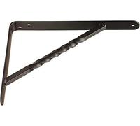 Amig - Palomilla para estanterías de Pared - Escuadra metálica para baldas - Ángulo para estantes - Soporte estantería - Acero - Color Negro - Medida: 200x150 mm - Peso máx. Recomendado: 225 Kg