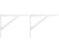 Amig - Palomilla para Estanterías de Pared - Escuadra Metálica para Baldas - Ángulo para Estantes - Soporte Estantería - Acero - Color Blanco - Medida 300x225 mm - Peso Máx. Recomendado 260 Kg