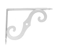 Amig - Palomilla para estanterías de Pared - Escuadra metálica para baldas - Ángulo para estantes - Soporte estantería - Acero - Color Blanco - Medida: 100x90 mm - Peso máx. Recomendado: 75 Kg