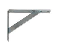 Amig - Palomilla para Estanterías de Pared - Escuadra Metálica para Baldas - Ángulo para Estantes - Soporte Estantería - Acero - Color Plateado - Medida 200x125 mm - Peso Máx. Recomendado 320 Kg