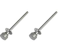 Amig - Pasador de Bloqueo para Ventanas Correderas de Madera o Aluminio Mod.40 - Válido para Asegurar Persianas - Cierre de Seguridad de Zamak Cromado - Medidas: Ø 30 x 152 mm (Paquete de 2)