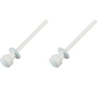 Amig - Pasador de Bloqueo para Ventanas Correderas de Madera o Aluminio Mod.40 - Válido para Asegurar Persianas - Cierre de Seguridad de Zamak Acabado en Blanco - Medidas: Ø 30 x 152 mm (Paquete de 2)