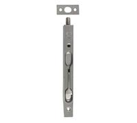 Amig - Pasador de Embutir, 162 x 17 mm, Adecuado Puertas de Paso de Madera, Cierre Automático Vertical, Pestillo para Baño, Dormitorio o Despacho, Cerrojo de Seguridad, Acero Inoxidable 18/8 Mate