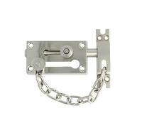 Amig - Pasador de Seguridad - Zamak Resistente - Bloqueo Robusto - Cadena Acero 210 mm - Fácil Instalación - Acabado Cromado Mate, 80 x 45 mm