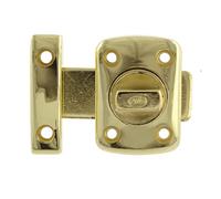 Amig - Pasador de Sobreponer | 30 mm | Adecuado Puertas de Paso de Madera | Cierre Cilíndrico Giratorio | Pestillo para Baño, Dormitorio o Despacho | Cerrojo de Seguridad | Zamak Dorado