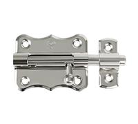 Amig - Pasador de Sobreponer | 40 x 38 mm | Adecuado en Puertas de Paso de Madera | Pestillo para Baño, Dormitorio o Despacho | Cerrojo de Seguridad | Acero Plateado