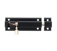 Amig - Pasador de Sobreponer - 60 x 30 mm - Adecuado en Puertas de Paso de Madera - Cantos Cuadrados - Pestillo para Baño, Dormitorio o Despacho - Cerrojo de Seguridad - Aluminio Negro