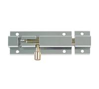 Amig - Pasador de Sobreponer para Puertas Mod.501 - Pestillo de Seguridad para Cierre Horizontal o Vertical - De Aluminio con Acabado Plateado - Medidas: 250 x 40 mm - Incluye Tirafondos