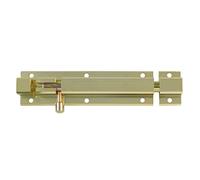 Amig - Pasador de Sobreponer para Puertas Mod.501 - Pestillo de Seguridad para Cierre Horizontal o Vertical - De Aluminio con Acabado Dorado - Medidas: 150 x 40 mm - Incluye Tirafondos