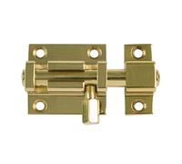 Amig - Pasador de Sobreponer para Puertas Mod.700-80 x 37 mm - Pestillo de Seguridad para Cierre Horizontal o Vertical - De Latón con Acabado Dorado Pulido - Incluye Tirafondos