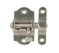 Amig - Pasador de Sobreponer para Puertas Mod.720-25 x 46 mm - Pestillo de Seguridad para Cierre Horizontal - De Latón con Acabado Cromado Mate - Incluye Tirafondos