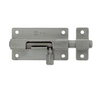 Amig - Pasador de Sobreponer para Puertas | Pestillo de Seguridad Horizontal Pequeño | De Acero con Acabado Cromado Brillo | Medidas: 65 x 37 mm | Incluye Tirafondos