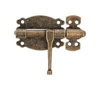 Amig - Pasador de Sobreponer para Puertas y Muebles Mod. 484 - Pestillo de Seguridad para Cierre Horizontal - Material Acero con Eje de Zamak - 80 mm - Estilo Rústico - Incluye Tornillería - Cuero