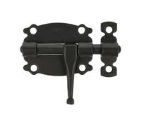 Amig - Pasador de Sobreponer para Puertas y Muebles Mod. 484 | Pestillo de Seguridad para Cierre Horizontal | Material Acero con Eje de Zamak | 60 mm | Estilo Rústico | Incluye Tornillería | Negro