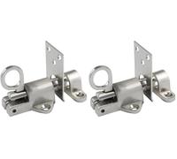 Amig - Pasador de Sobreponer para Ventanas Mod.950 - Pestillo de Perno Apto para Cierre Horizontal o Vertical - De Zamak con Acabado Níquel Cepillado - Medidas: 43 x 52 mm - Incluye Tirafondos