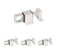 Amig - Pasador de Sobreponer para Ventanas Mod.960 - Pestillo de Perno Apto para Cierre Horizontal o Vertical - De Aluminio con Acabado Plateado - 22 x 40 mm - Incluye Tirafondos (Paquete de 4)