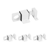 Amig - Pasador de Sobreponer para Ventanas - Pestillo de Perno Apto para Cierre Horizontal o Vertical - De Aluminio Acabado en Blanco - Medidas: 22 x 40 mm - Incluye Tirafondos (Paquete de 4)