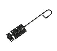 Amig - Pasador de Sobreponer - Pestillo para puertas - Cierre resistente para portones - Acero - Color: Negro - 350 x 90 x Ø7 mm - Incluye Tornillos