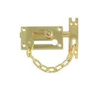 Amig - Pasador de Sobreponer - Seguridad para Puertas - Zamak y Acero - Bloqueo Robusto - Compatible con Cerraduras Ezcurra, Latonado, 80 x 45 mm